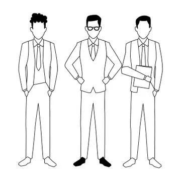 Executive business cartoon Stock Illustration