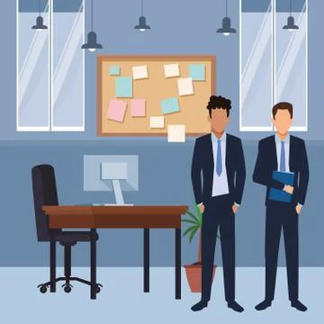 Executive business cartoon Illustrazione stock