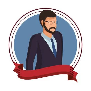 Executive businessman avatar Illustrazione stock