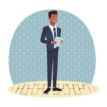 Executive businessman cartoon Illustrazione stock