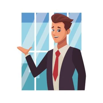Executive businessman cartoon Illustrazione stock