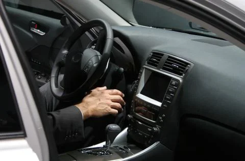 Executive in a car Stock Photos