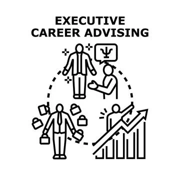Executive career advising concept for professional development Stock Illustration
