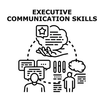 Executive communication skills developing leadership and business success Stock Illustration