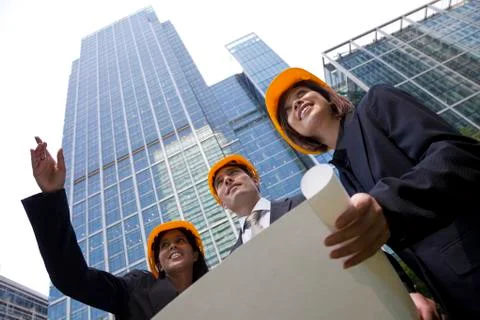 Executive construction team Foto stock
