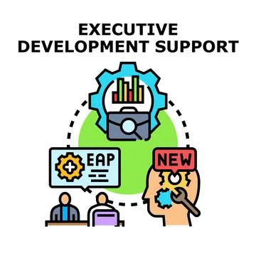 Executive development support program for business growth Illustration