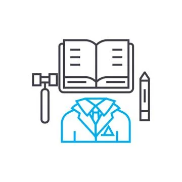 Executive Director vector thin line stroke icon. Executive Director outline Stock Illustration