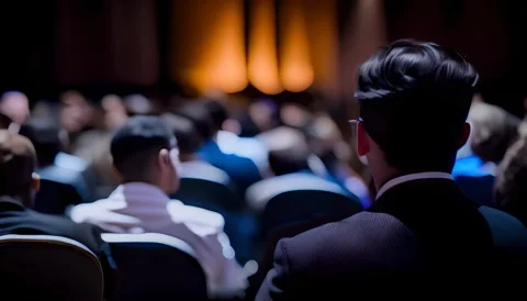 Executive Engrossed in Conference Presentation Stock Footage 247075438