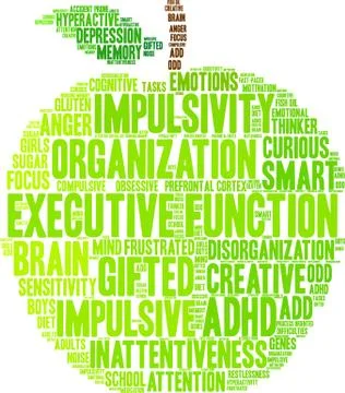 Executive Function Word Cloud Stock-Illustration