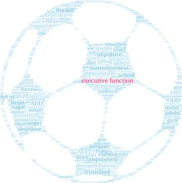 Executive Function Word Cloud Stock Illustration