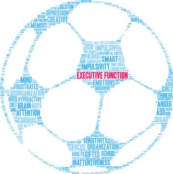 Executive Function Word Cloud Illustrazione stock