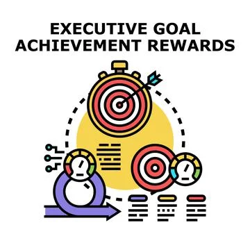 Executive goal achievement rewards program strategy 스톡 일러스트