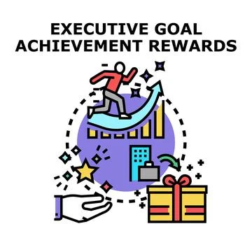 Executive goal achievement rewards vector concept Stock Illustration