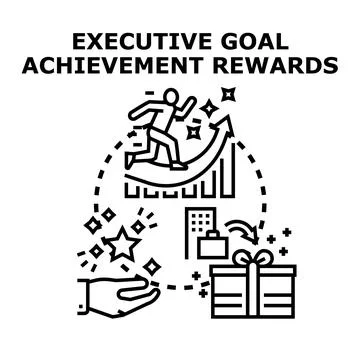 Executive goal achievement rewards vector concept Stock Illustration