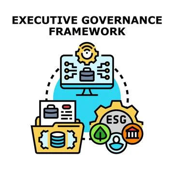 Executive governance framework system concept illustration icon Stock Illustration