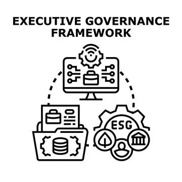 Executive governance framework system concept illustration icon Stock Illustration