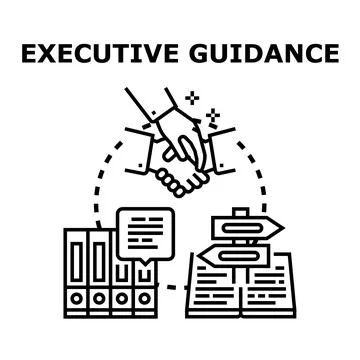 Executive guidance concept for business strategy development Stock Illustration
