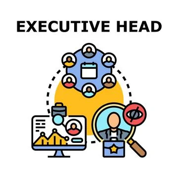 Executive head choosing new team members concept Stock Illustration