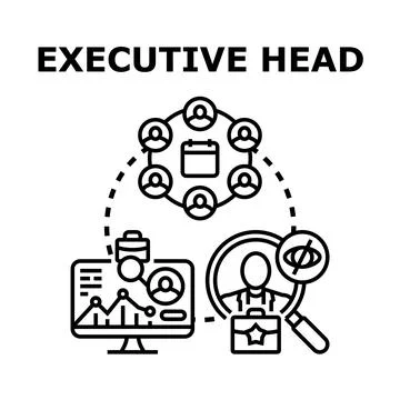 Executive head choosing new team members concept Stock Illustration