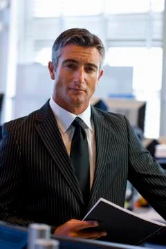 Executive holding documents Foto stock