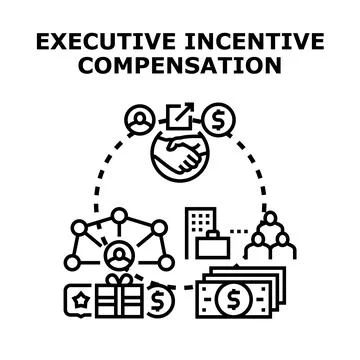 Executive incentive compensation plan increasing business earnings Stock Illustration