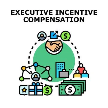 Executive incentive compensation plan increasing business earnings Stock Illustration