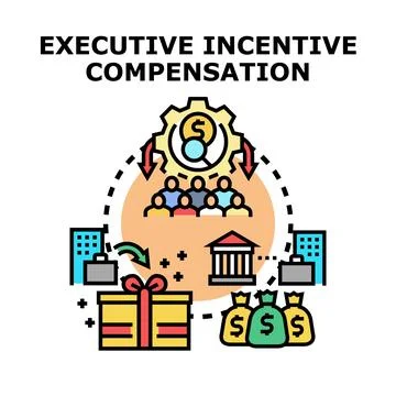 Executive incentive compensation process with bonus and reward Stock Illustration