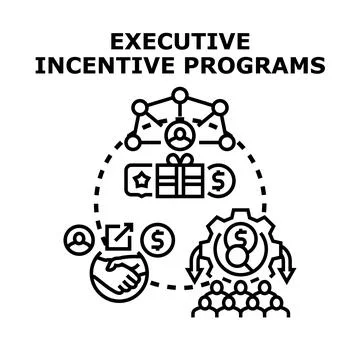 Executive incentive programs providing motivation for team performance 스톡 일러스트