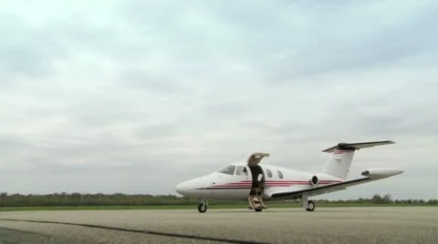 Executive Jets Off Stock Footage 22778738