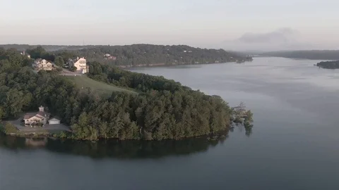 Executive lake homes Stock Footage 111608235