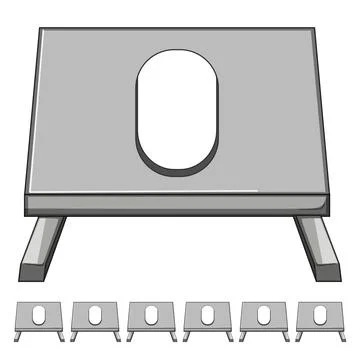 Executive laptop stand cartoon vector graphic Stockillustratie