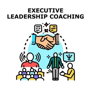 Executive leadership coaching, development, and team training Stock Illustration