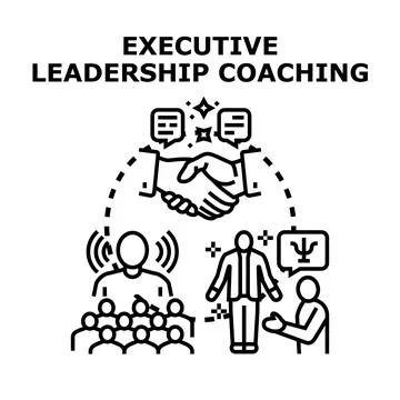 Executive leadership coaching, development, and team training Stock Illustration
