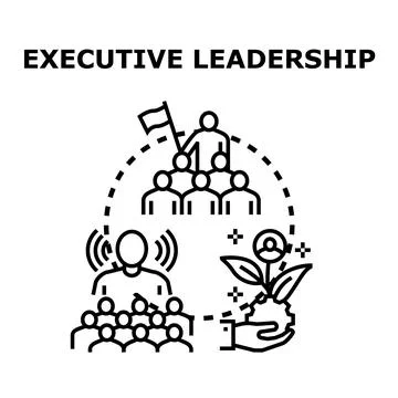 Executive leadership inspiring team development and growth Stock Illustration