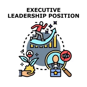 Executive leadership position achieving career growth concept Stock Illustration