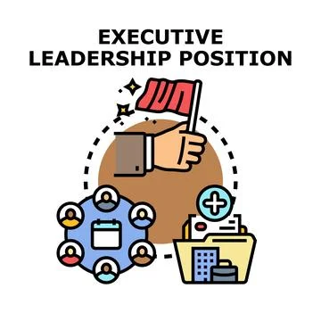 Executive leadership position managing team and business operations Stock Illustration
