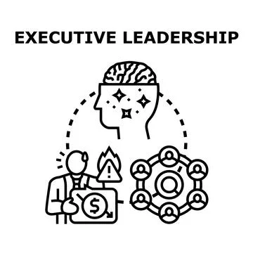 Executive leading business strategy managing financial risk Stock Illustration