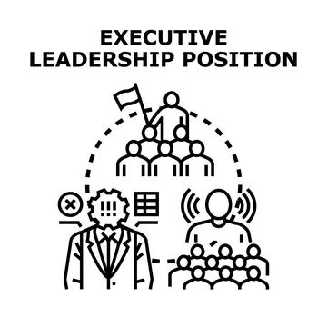 Executive leading team, managing communication and problem solving 스톡 일러스트