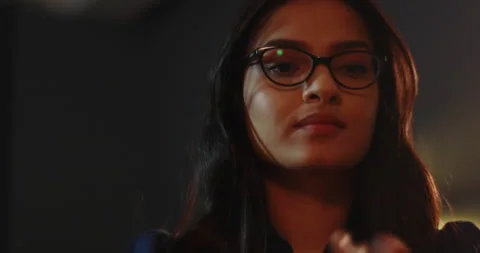 Executive looking down and smiling Stock Footage 138861881