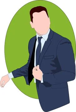 Executive Man Flat Vector Illustration 3 Stock Illustration