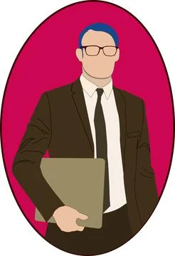 Executive Man Flat Vector Illustration 1 Stock Illustration