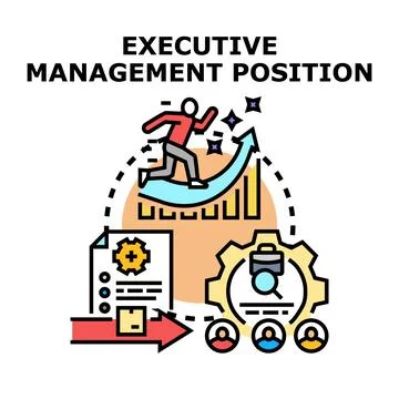 Executive management position with career growth and business development Stock Illustration
