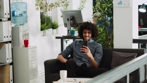 Executive manager using smartphone Stock Footage 244269935