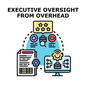 Executive managers overseeing business process control and quality Stock Illustration