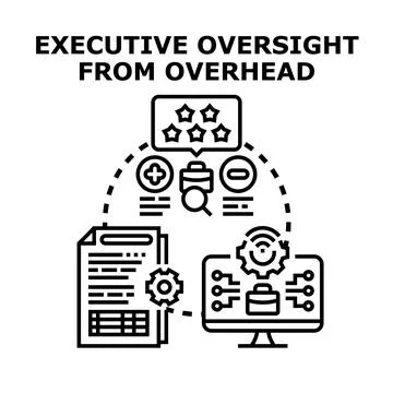 Executive managers overseeing business process control and quality Stock Illustration