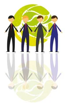 Executive men isolated over white background. vector Stock Illustration