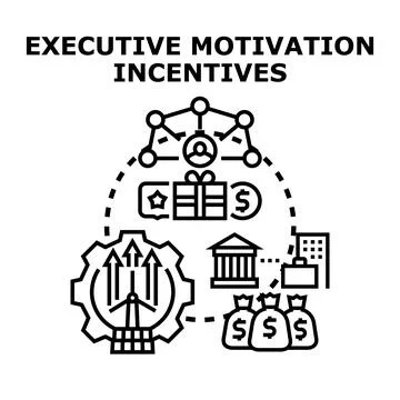 Executive motivation and incentive planning concept Stock Illustration
