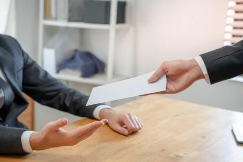 Executive or ceo send bonuses and commissions letter after the company makes  Stock-Fotos
