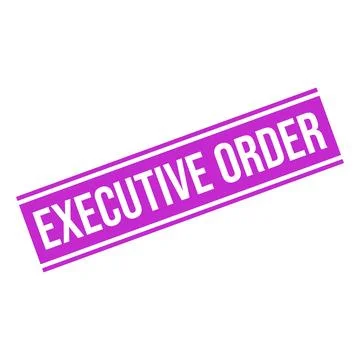Executive Order Letter Rubber Stamp Template Design Illustrazione stock