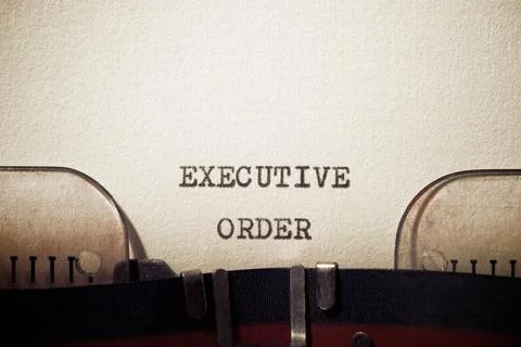 Executive order text Stockfoto's
